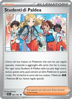 Carta Studenti di Paldea dell'espansione Destino di Paldea, numero 085/91