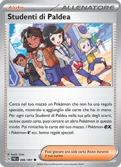 Carta Studenti di Paldea dell'espansione Destino di Paldea, numero 086/91