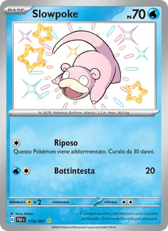 Carta Slowpoke dell'espansione Destino di Paldea, numero 116/91