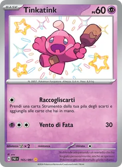 Carta Tinkatink dell'espansione Destino di Paldea, numero 165/91