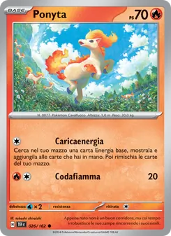 Carta Ponyta dell'espansione Cronoforze, numero 026/162