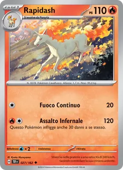 Carta Rapidash dell'espansione Cronoforze, numero 027/162