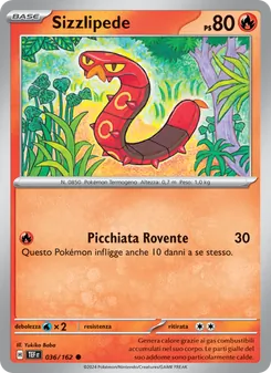 Carta Sizzlipede dell'espansione Cronoforze, numero 036/162