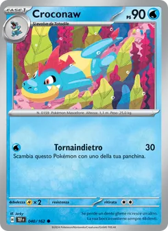 Carta Croconaw dell'espansione Cronoforze, numero 040/162