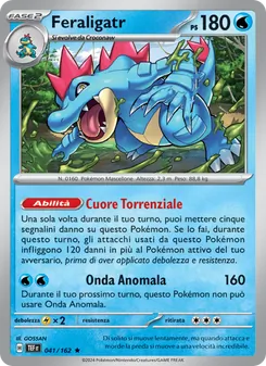 Carta Feraligatr dell'espansione Cronoforze, numero 041/162