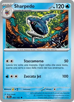 Carta Sharpedo dell'espansione Cronoforze, numero 043/162