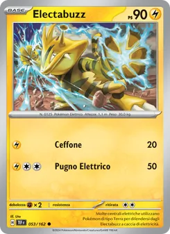 Carta Electabuzz dell'espansione Cronoforze, numero 053/162