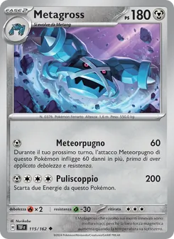 Carta Metagross dell'espansione Cronoforze, numero 115/162