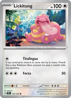 Carta Lickitung dell'espansione Cronoforze, numero 124/162
