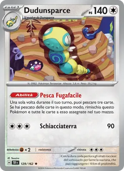 Carta Dudunsparce dell'espansione Cronoforze, numero 129/162