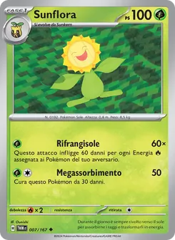 Carta Sunflora dell'espansione Crepuscolo Mascherato, numero 007/167