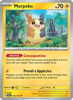 Carta Morpeko dell'espansione Crepuscolo Mascherato, numero 072/167