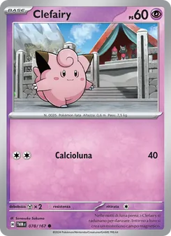 Carta Clefairy dell'espansione Crepuscolo Mascherato, numero 078/167