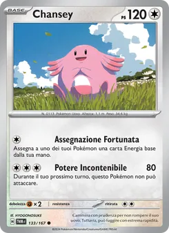 Carta Chansey dell'espansione Crepuscolo Mascherato, numero 133/167