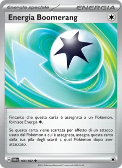 Carta Energia Boomerang dell'espansione Crepuscolo Mascherato, numero 166/167
