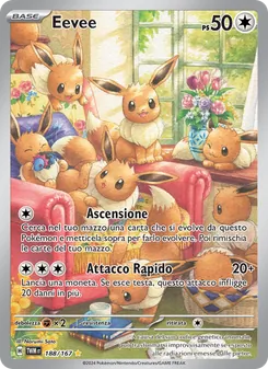 Carta Eevee dell'espansione Crepuscolo Mascherato, numero 188/167