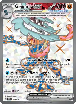 Carta Greninja-ex dell'espansione Crepuscolo Mascherato, numero 198/167