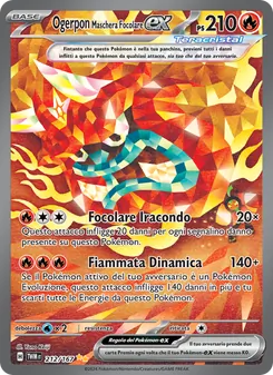 Carta Ogerpon Maschera Focolare-ex dell'espansione Crepuscolo Mascherato, numero 212/167