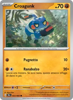 Carta Croagunk dell'espansione Segreto Fiabesco, numero 023/64