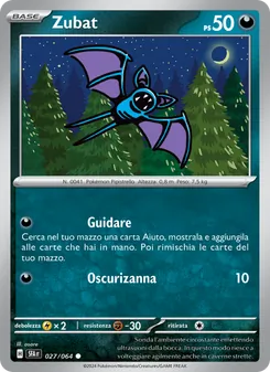Carta Zubat dell'espansione Segreto Fiabesco, numero 027/64