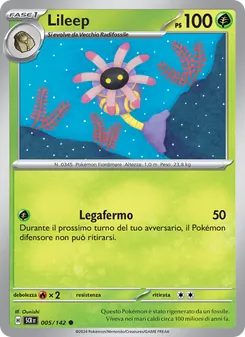 Carta Lileep dell'espansione Corona Astrale, numero 005/142