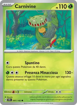 Carta Carnivine dell'espansione Corona Astrale, numero 007/142