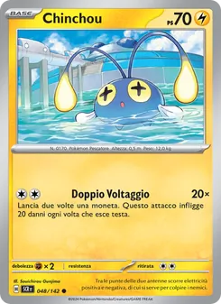 Carta Chinchou dell'espansione Corona Astrale, numero 048/142