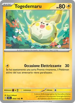 Carta Togedemaru dell'espansione Corona Astrale, numero 054/142