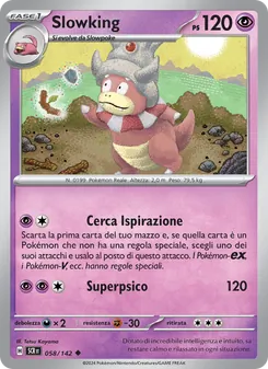 Carta Slowking dell'espansione Corona Astrale, numero 058/142