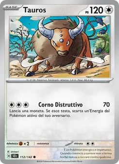 Carta Tauros dell'espansione Corona Astrale, numero 112/142
