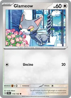 Carta Glameow dell'espansione Corona Astrale, numero 116/142
