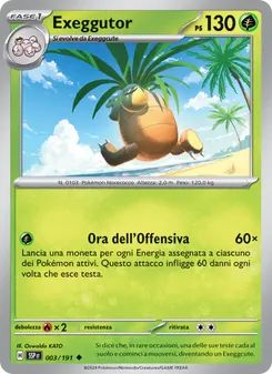 Carta Exeggutor dell'espansione Scintille Folgoranti, numero 003/191