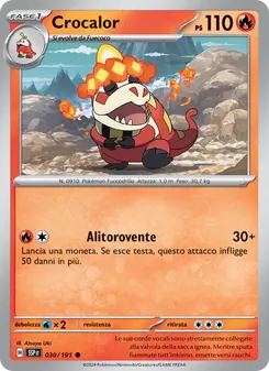 Carta Crocalor dell'espansione Scintille Folgoranti, numero 030/191
