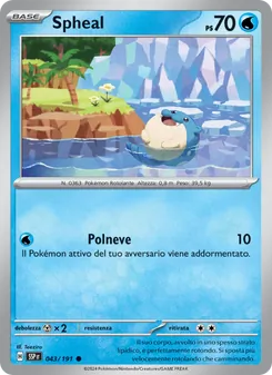 Carta Spheal dell'espansione Scintille Folgoranti, numero 043/191