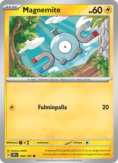 Carta Magnemite dell'espansione Scintille Folgoranti, numero 058/191