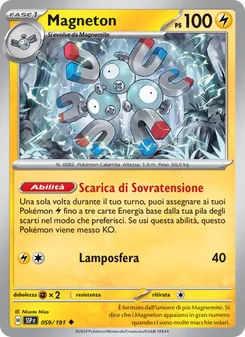 Carta Magneton dell'espansione Scintille Folgoranti, numero 059/191