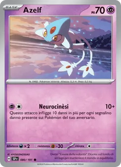 Carta Azelf dell'espansione Scintille Folgoranti, numero 080/191