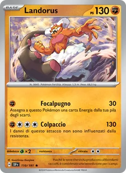 Carta Landorus dell'espansione Scintille Folgoranti, numero 110/191