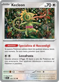 Carta Kecleon dell'espansione Scintille Folgoranti, numero 150/191