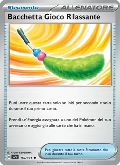 Carta Bacchetta Gioco Rilassante dell'espansione Scintille Folgoranti, numero 166/191