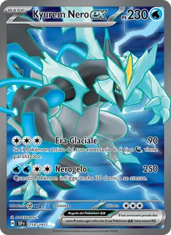 Carta Kyurem Nero-ex dell'espansione Scintille Folgoranti, numero 218/191