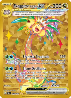 Carta Exeggutor di Alola-ex dell'espansione Scintille Folgoranti, numero 248/191
