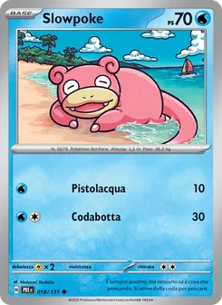 Carta Slowpoke dell'espansione Evoluzioni Prismatiche, numero 018/131