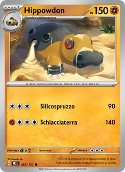 Carta Hippowdon dell'espansione Evoluzioni Prismatiche, numero 053/131