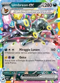 Carta Umbreon-ex dell'espansione Evoluzioni Prismatiche, numero 060/131