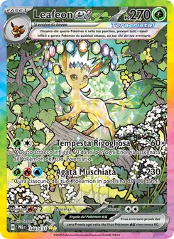 Carta Leafeon-ex dell'espansione Evoluzioni Prismatiche, numero 144/131