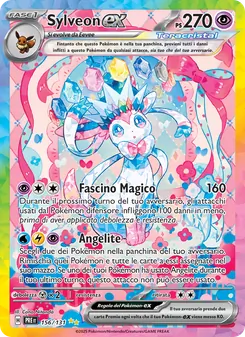 Carta Sylveon-ex dell'espansione Evoluzioni Prismatiche, numero 156/131