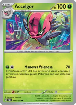 Carta Accelgor dell'espansione Avventure Insieme, numero 013/159