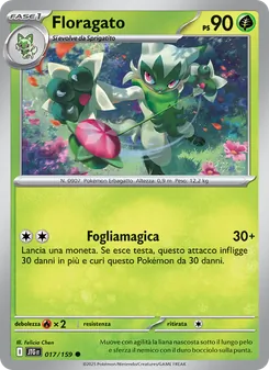 Carta Floragato dell'espansione Avventure Insieme, numero 017/159