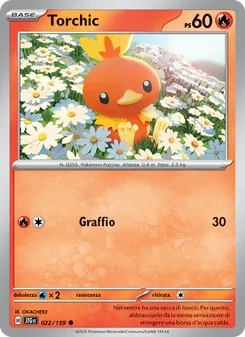 Carta Torchic dell'espansione Avventure Insieme, numero 022/159